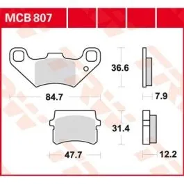 TRW MCB807 BRAKE PAD ALLROUND ORGANIC STANDARD