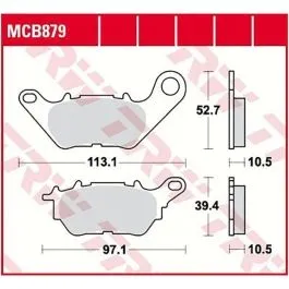 TRW MCB879 BRAKE PAD ALLROUND ORGANIC STANDARD