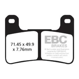EBC EPFA379HH BRAKE PAD EPFA-HH SERIES SINTERED METAL