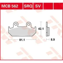 TRW MCB562SV BRAKE PAD SV SINTER PERFORMANCE