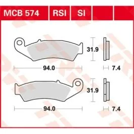 TRW MCB574SI BRAKE PAD SI SINTER