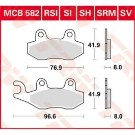 TRW MCB582SV BRAKE PAD SV SINTER PERFORMANCE