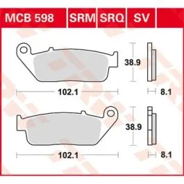 TRW MCB598SV BRAKE PAD SV SINTER PERFORMANCE