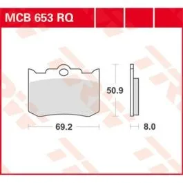 TRW MCB653RQ BRAKE PAD RQ ORGANIC SPORT