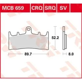 TRW MCB659SV BRAKE PAD SV SINTER PERFORMANCE STREET