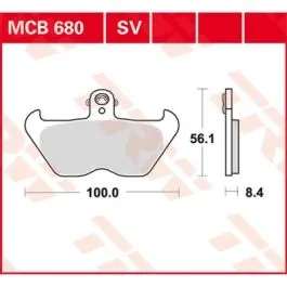 TRW MCB680SV BRAKE PAD SV SINTER PERFORMANCE STREET