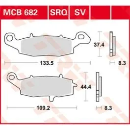 TRW MCB682SV BRAKE PAD SV SINTER PERFORMANCE STREET