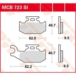 TRW MCB723SI BRAKE PAD SI SINTER OFFROAD