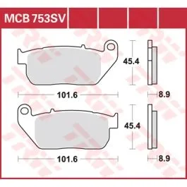 TRW MCB753SV BRAKE PAD SV SINTER PERFORMANCE STREET