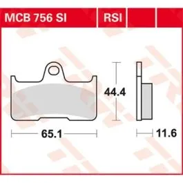 TRW MCB756SI BRAKE PAD SI SINTER OFFROAD
