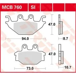 TRW MCB760SI BRAKE PAD SI SINTER OFFROAD