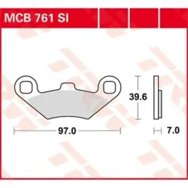TRW MCB761SI BRAKE PAD SI SINTER OFFROAD