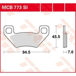 TRW MCB773SI BRAKE PAD SI SINTER OFFROAD