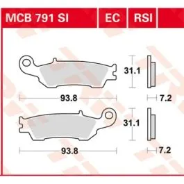 TRW MCB791SI BRAKE PAD SI SINTER OFFROAD