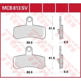 TRW MCB813SV BRAKE PAD SV SINTER PERFORMANCE STREET