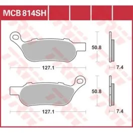 TRW MCB814SH BRAKE PAD SH SINTER PERFORMANCE STREET & ROAD TRACKS