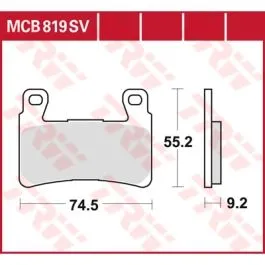 TRW MCB819SV BRAKE PAD SV SINTER PERFORMANCE STREET