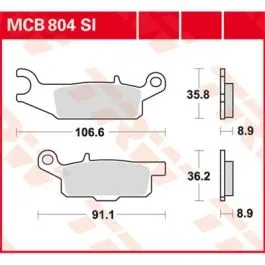 TRW MCB804SI BRAKE PAD SI SINTER OFFROAD
