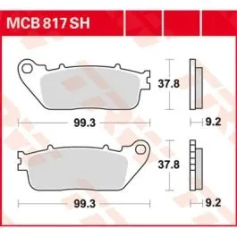 TRW MCB817SH BRAKE PAD SH SINTER PERFORMANCE STREET & ROAD TRACKS