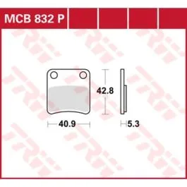 TRW MCB832P BRAKE PAD P ORGANIC PARKING BRAKE