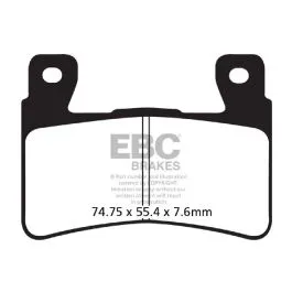 EBC GPFAX296HH BRAKE PAD GPFAX-HH SERIES SINTERED METAL