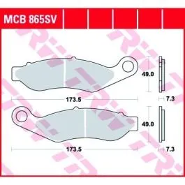 TRW MCB865SV BRAKE PAD SV SINTER PERFORMANCE STREET