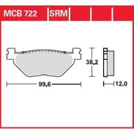 TRW MCB722SRM BRAKE PAD SRM SINTER SCOOTER >125