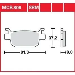 TRW MCB806SRM BRAKE PAD SRM SINTER SCOOTER >125