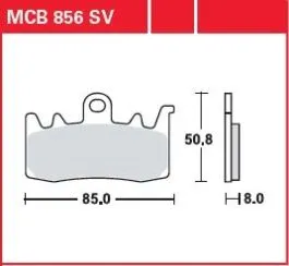 TRW MCB856SV BRAKE PAD SV SINTER PERFORMANCE STREET