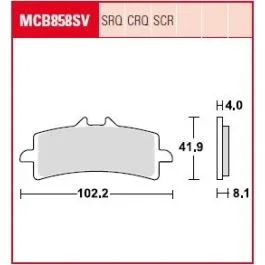 TRW MCB858SCR BRAKE PAD SCR SINTER CARBON RACE LONGLIFE