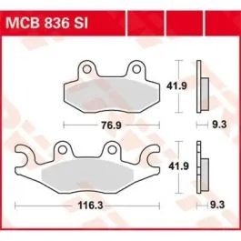 TRW MCB836SI BRAKE PAD SI SINTER OFFROAD