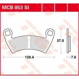 TRW MCB853SI BRAKE PAD SI SINTER OFFROAD