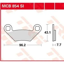 TRW MCB854SI BRAKE PAD SI SINTER OFFROAD