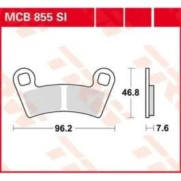 TRW MCB855SI BRAKE PAD SI SINTER OFFROAD