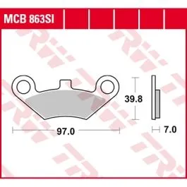 TRW MCB863SI BRAKE PAD SI SINTER OFFROAD