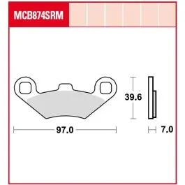 TRW MCB874SRM BRAKE PAD SRM SINTER SCOOTER >125