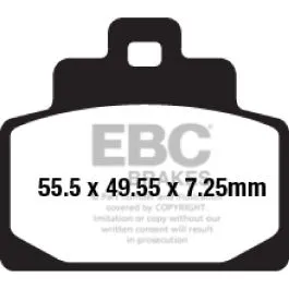 EBC SFA681HH BRAKE PAD SFA-HH SERIES SINTERED METAL SCOOTER