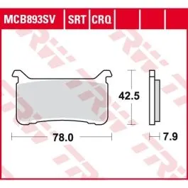 TRW MCB893CRQ CRQ HYPER-CARBON BRAKE PADS