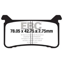 EBC FA700HH BRAKE PAD FA-HH SERIES SINTERED METAL