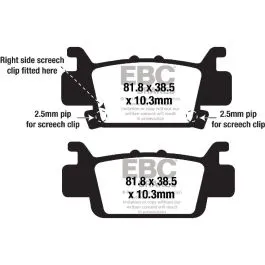 EBC FA704R BRAKE PAD SINTER OFFROAD