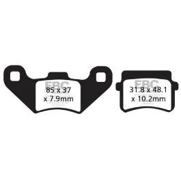 EBC FA416TT BRAKE PAD FA-TT SERIES CARBON FIBER