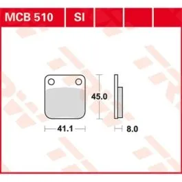 TRW MCB510 BRAKE PAD ALLROUND ORGANIC STANDARD
