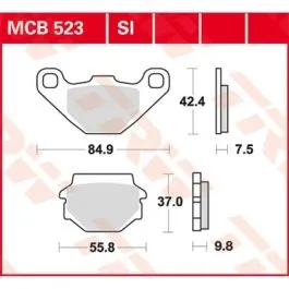 TRW MCB523 BRAKE PAD ALLROUND ORGANIC STANDARD