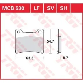 TRW MCB530 BRAKE PAD ALLROUND ORGANIC STANDARD