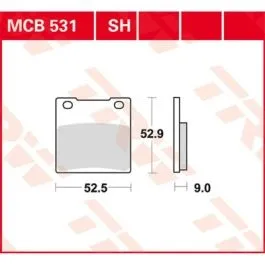 TRW MCB531 BRAKE PAD ALLROUND ORGANIC STANDARD