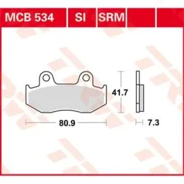 TRW MCB534 BRAKE PAD ALLROUND ORGANIC STANDARD