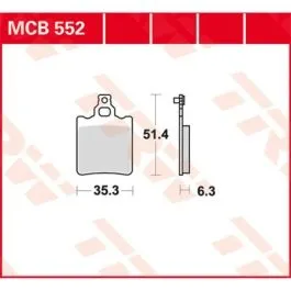 TRW MCB552 BRAKE PAD ALLROUND ORGANIC STANDARD