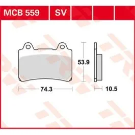 TRW MCB559 BRAKE PAD ALLROUND ORGANIC STANDARD