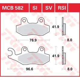 TRW MCB582 BRAKE PAD ALLROUND ORGANIC STANDARD