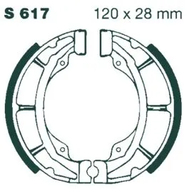 EBC S617 BRAKE SHOE PLAIN SERIES ORGANIC